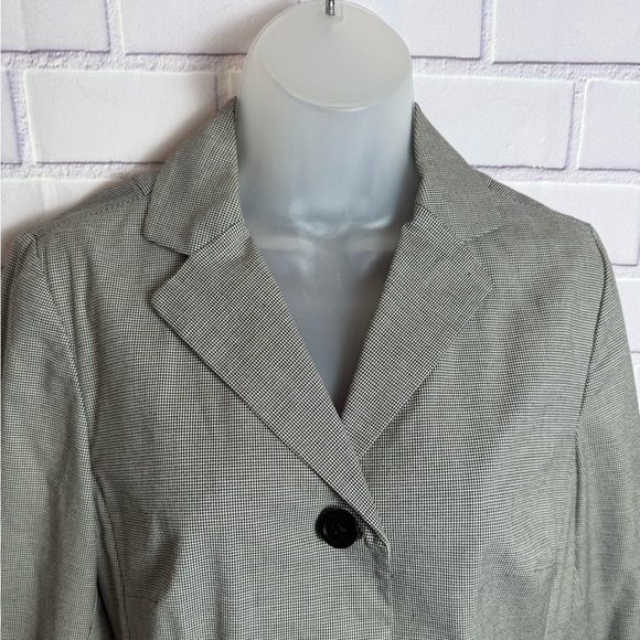 GAP Classic Houndstooth Blazer black-ivory Size 8 - Picture 3 of 12